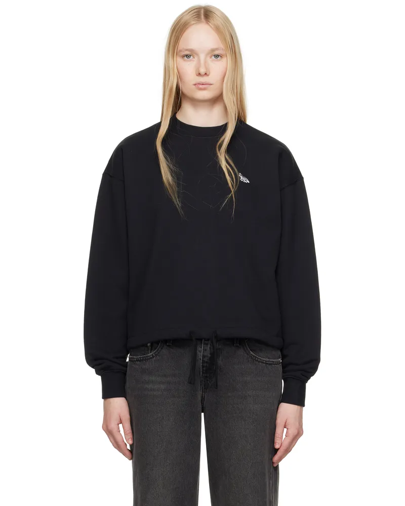 Kitsuné Black Baby Fox Patch Drawstring Comfort Sweatshirt P199