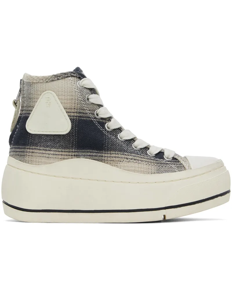 R13 SSENSE Exclusive Black & Beige Kurt High Top Sneakers Black