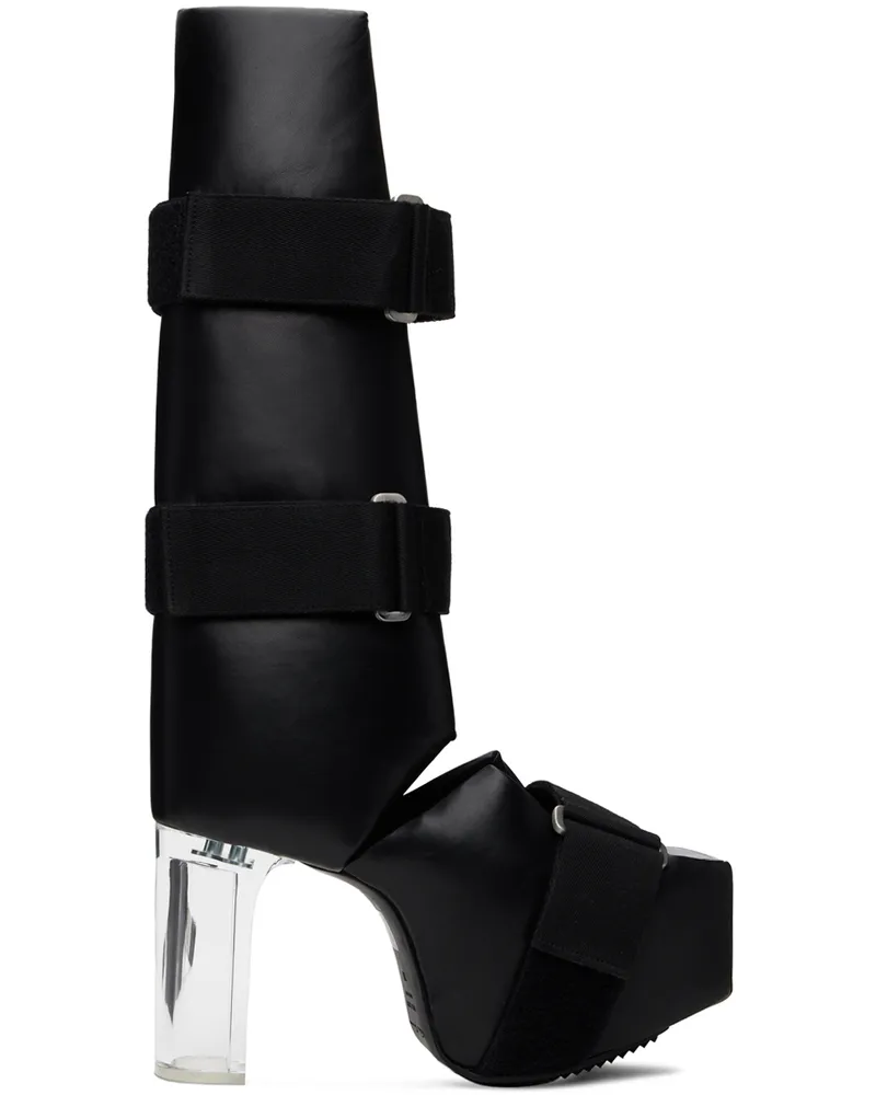 Rick Owens Black Open Splint Kiss Boots 90