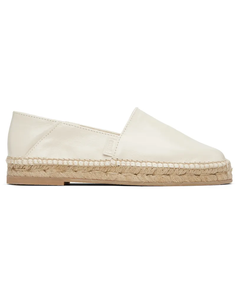 AMI Paris Off-White 'AMI Leather' Espadrilles White