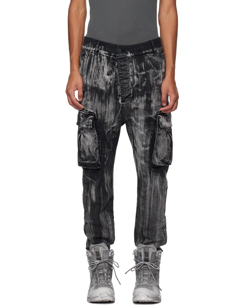 Boris Bidjan Saberi Black P21B Denim Cargo Pants Black