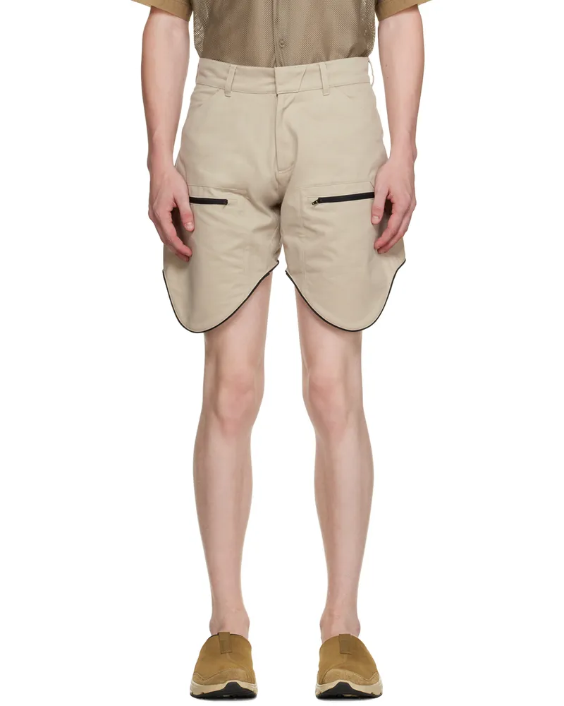 Olly Shinder Beige Scout Shorts Stone