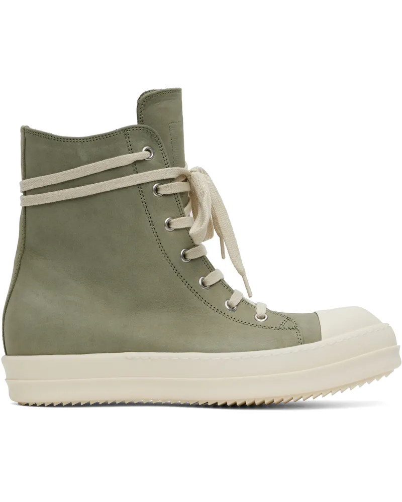 Rick Owens Green Hollywood Nubuck Sneakers 1511