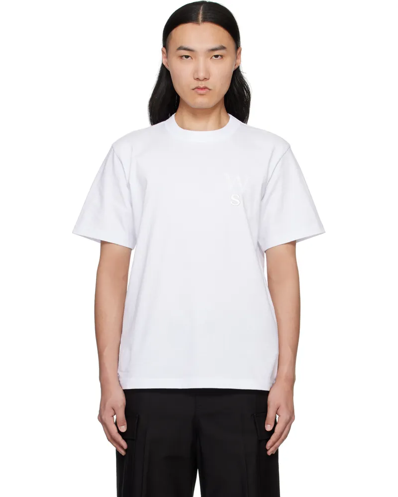 Sacai White WTAPS Edition Flock Print T-shirt 101