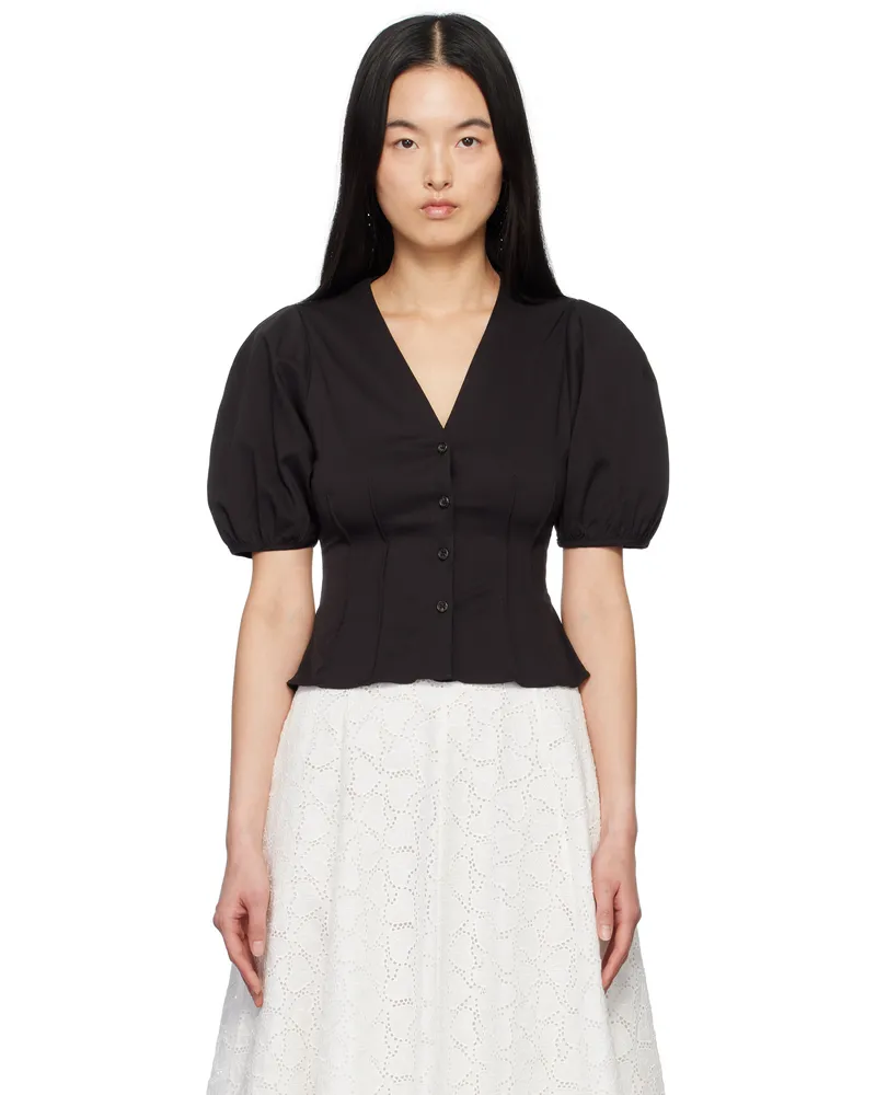 Kika Vargas Black Lorene Blouse Black