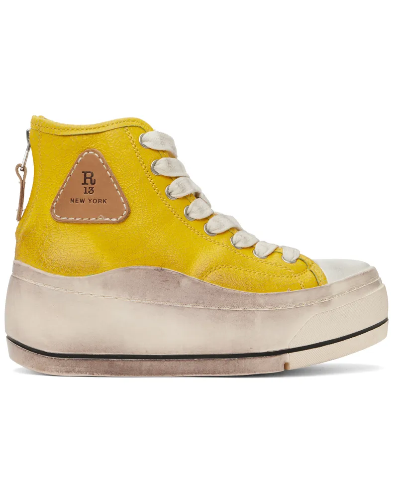 R13 Yellow Kurt High Top sneakers Yellow