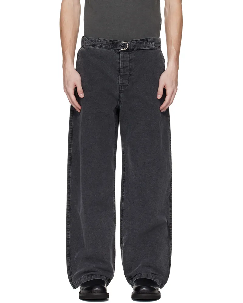 Our Legacy Gray Stern Chino Trousers Black