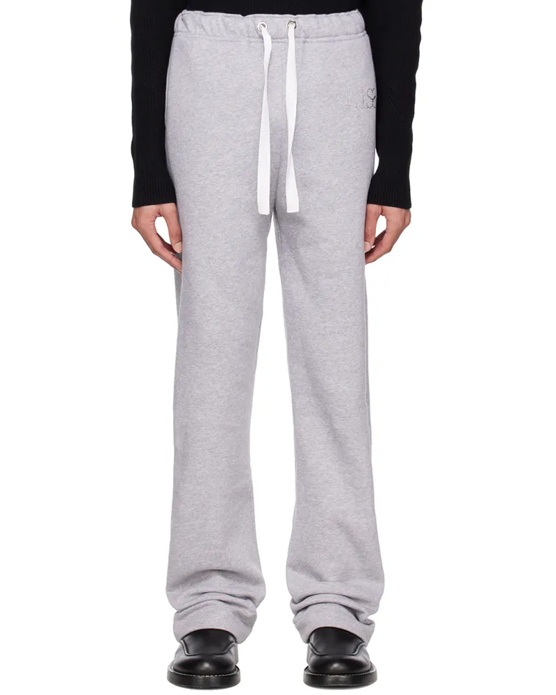 Ludovic de Saint Sernin Gray Drawstring Lounge Pants Grey