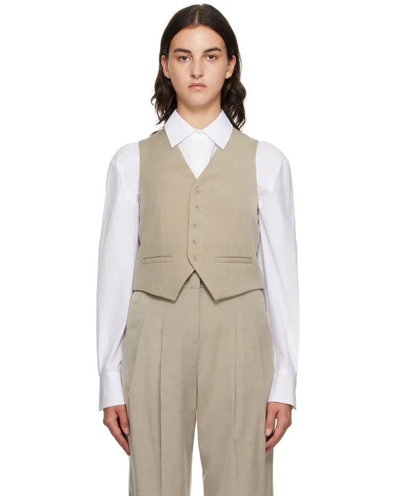 FRANKIE Shop Taupe Gelso Vest Taupe