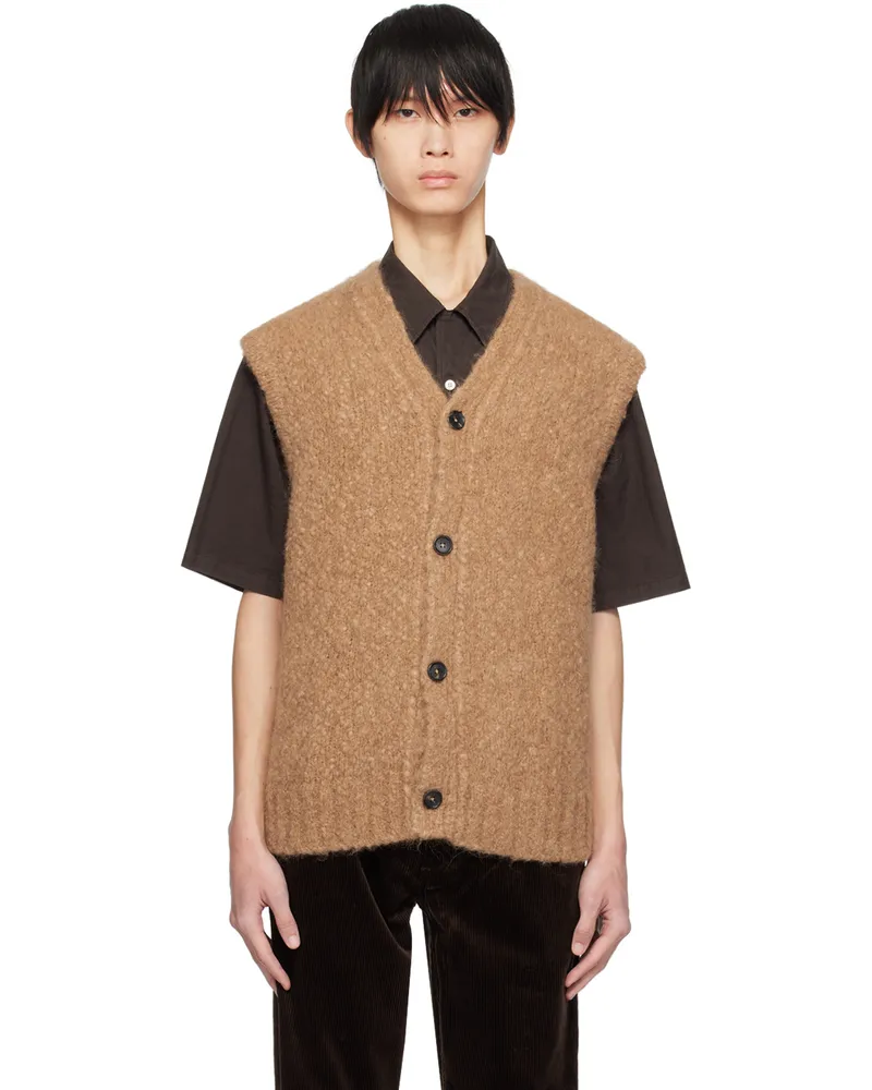 Norse Projects Brown August Vest Camel