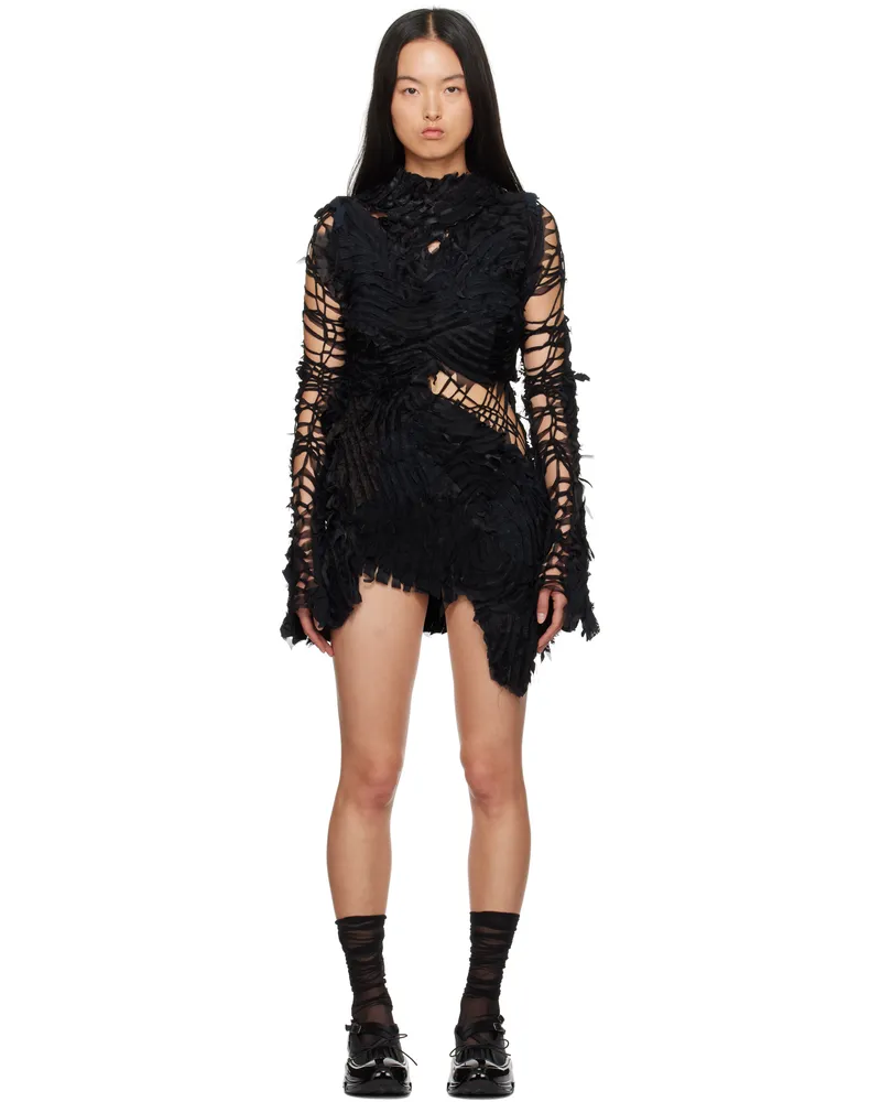 Collina Strada Black Chirp Minidress Black