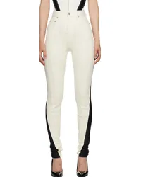 Thierry Mugler White & Black Spiral Jeans Bivory