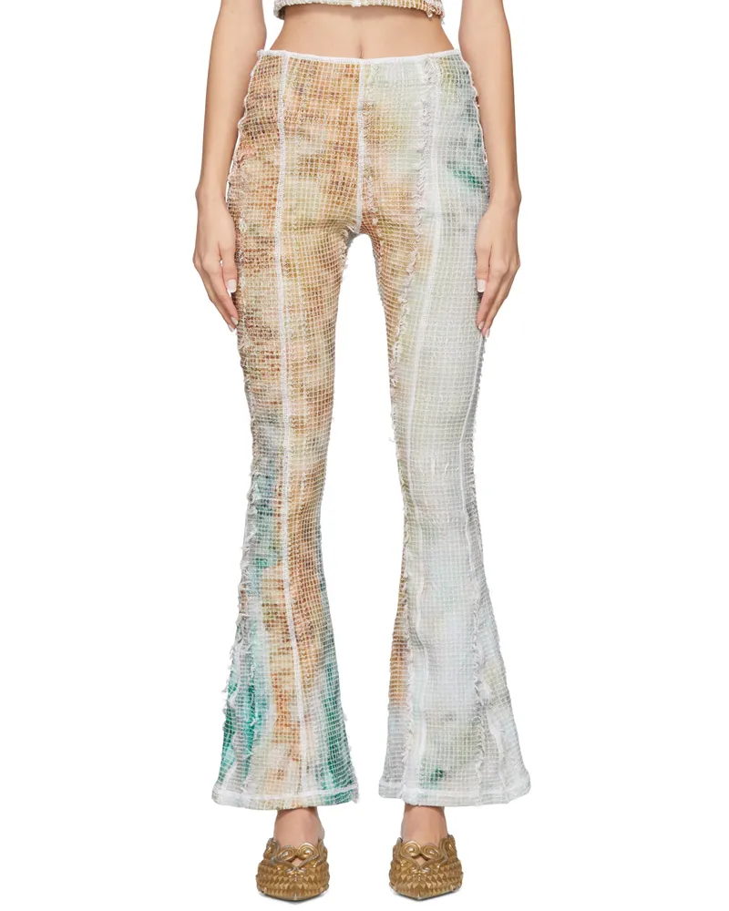 Luna Del Pinal Multicolor Stretch Weave Trousers Multi
