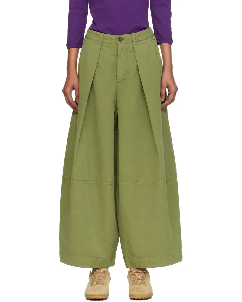 YMC Green Deadbeat Trousers 30-green