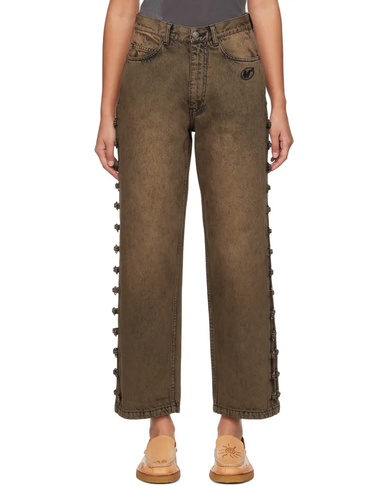 MadeMe Brown Rings Jeans Overdye