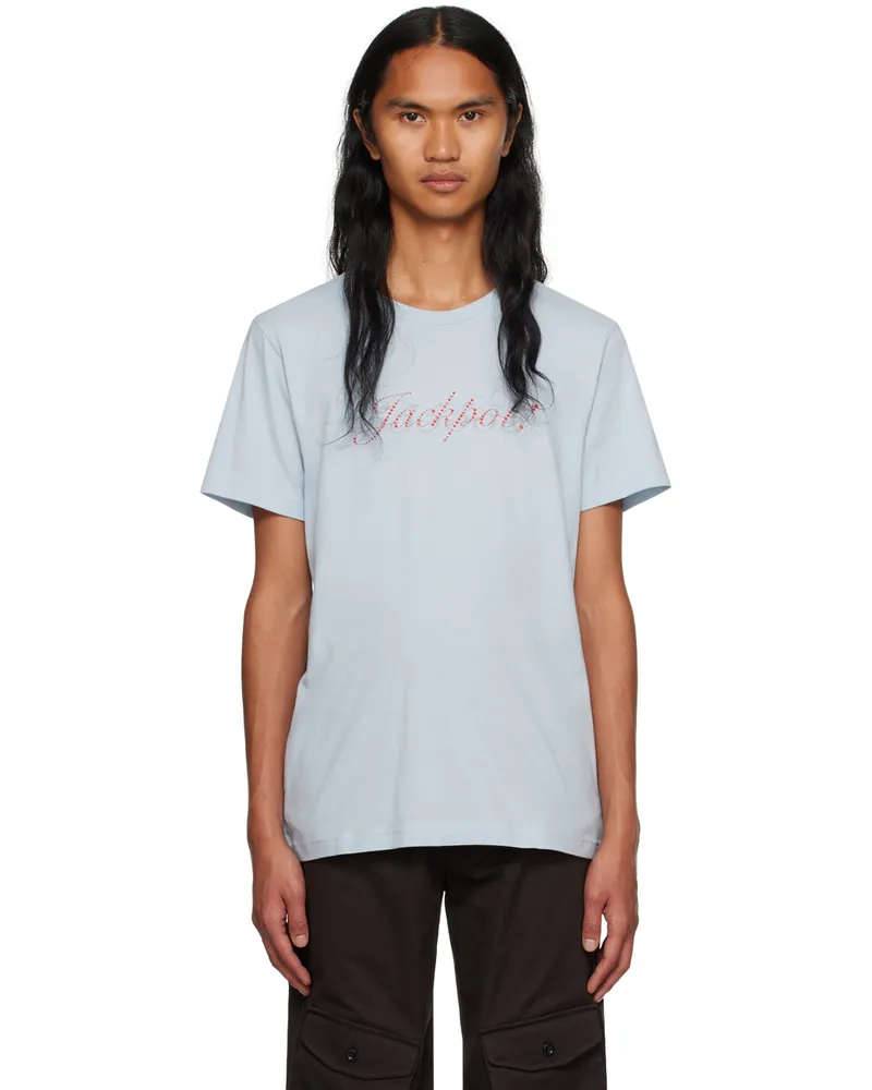 Strongthe Blue Printed T-Shirt Blue