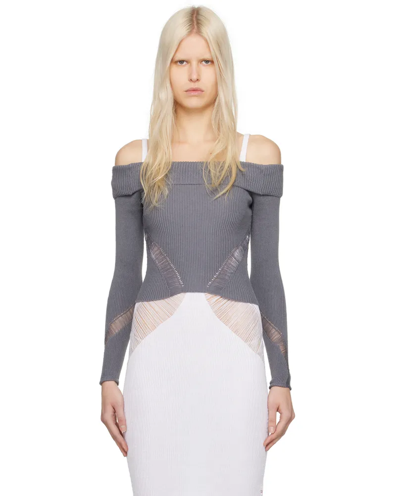 Isa Boulder Gray Floater Sweater Ash