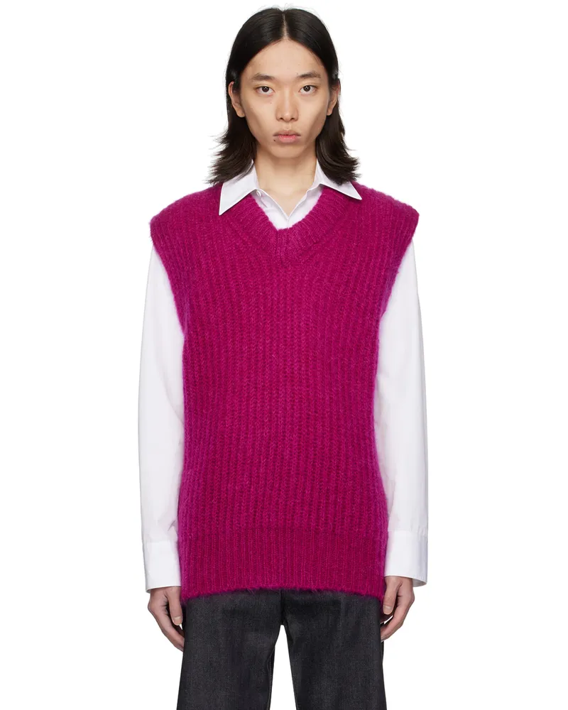 Jil Sander Pink V-Neck Vest 651