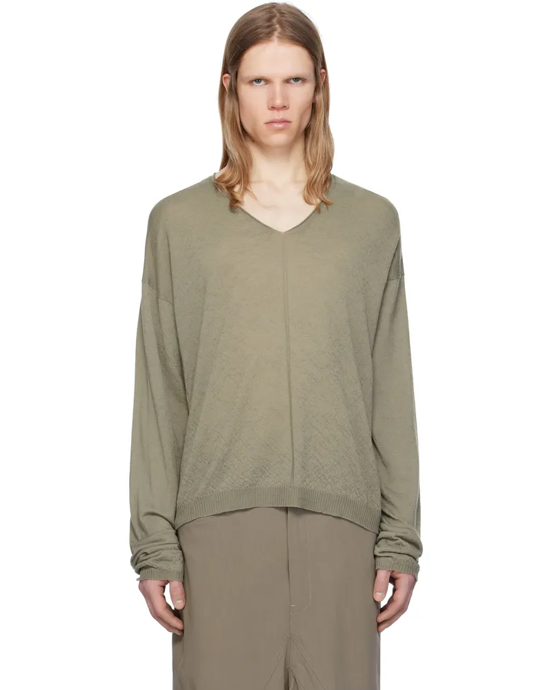 Rick Owens Green Hollywood Rasato Sweater 15