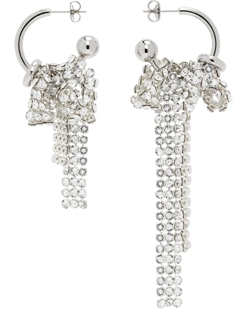 Justine Clenquet Silver Sammy Earrings Palladium