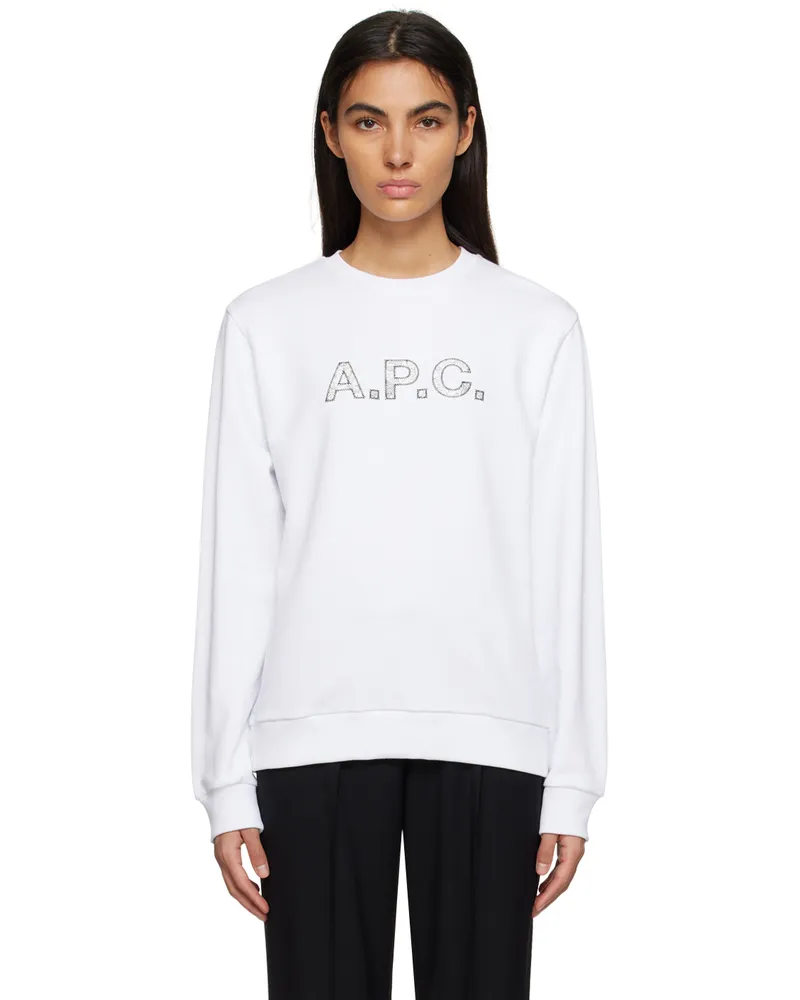 A.P.C. White Liberty Edition Sweatshirt Aab