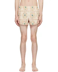 COMMAS Beige Floral Swim Shorts Beige