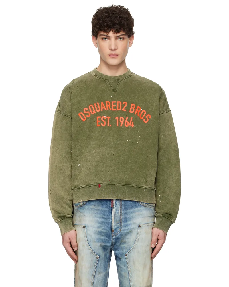 Dsquared2 Green Vanish Spot Cypro Fit Sweatshirt 693