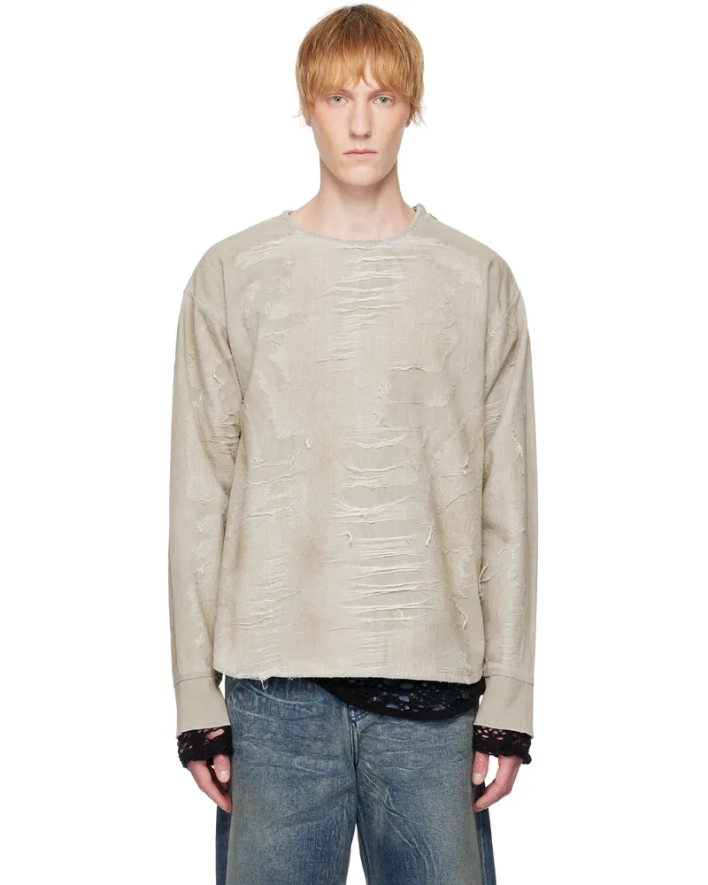Diesel Gray D-Just-Fsg1 Denim Sweatshirt 01