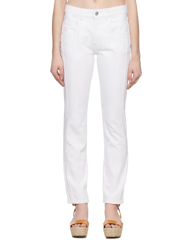 Isabel Marant White Vikira Jeans 20wh
