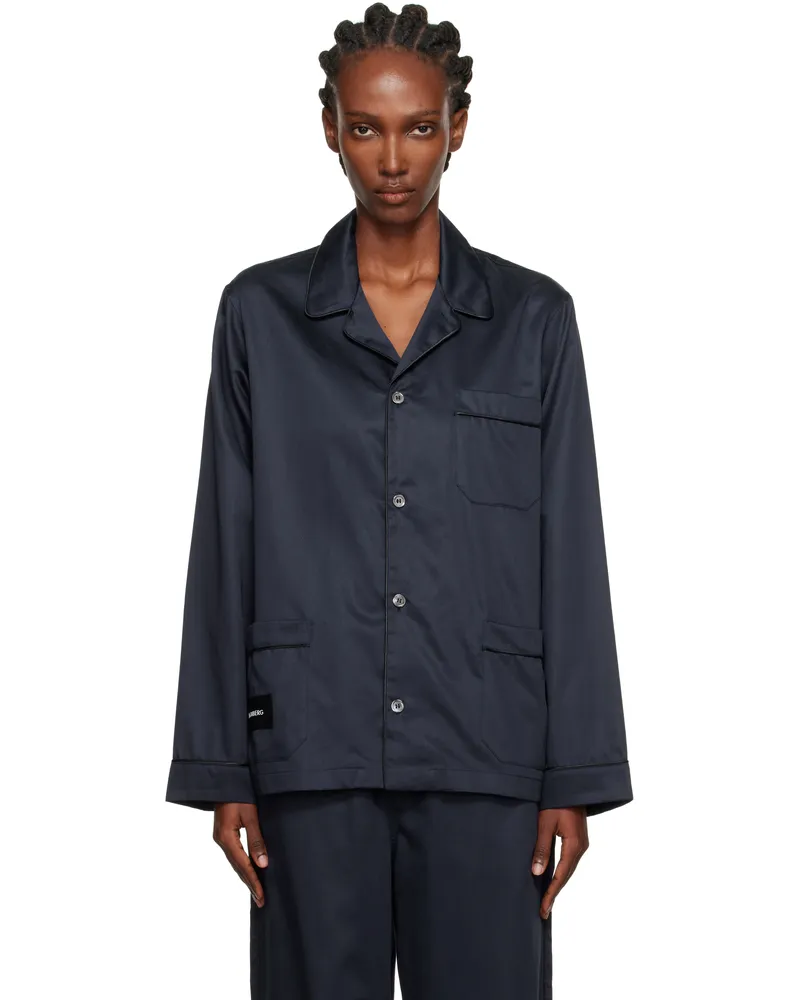 MAGNIBERG Navy Sorbetto Pyjama Shirt Blazer