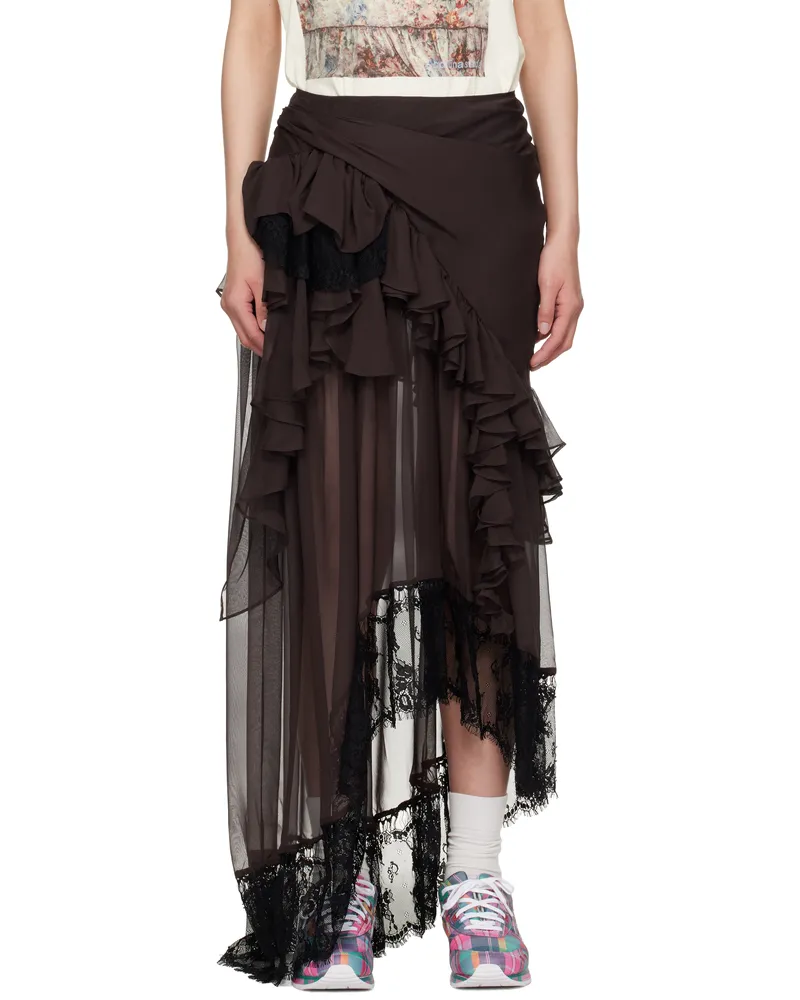 Collina Strada Burgundy Angelica Maxi Skirt Earth
