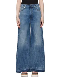 Stella McCartney Blue Slouchy Flared Jeans Mid