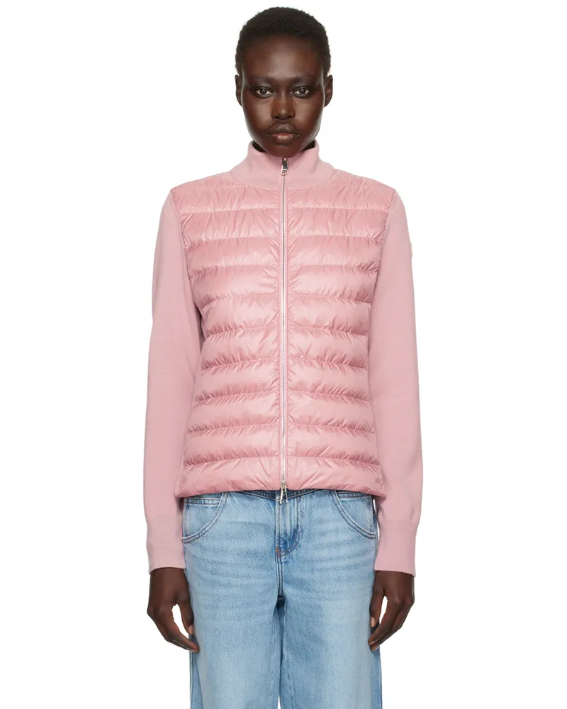 Moncler Pink Padded Wool Down Jacket 518