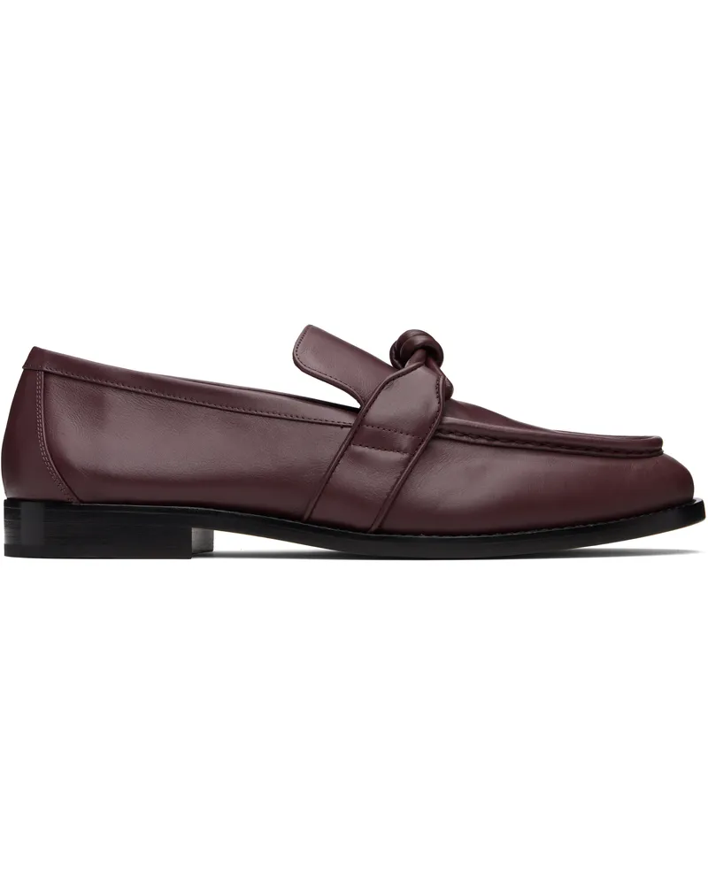 Bottega Veneta Burgundy Astaire Loafers 2240