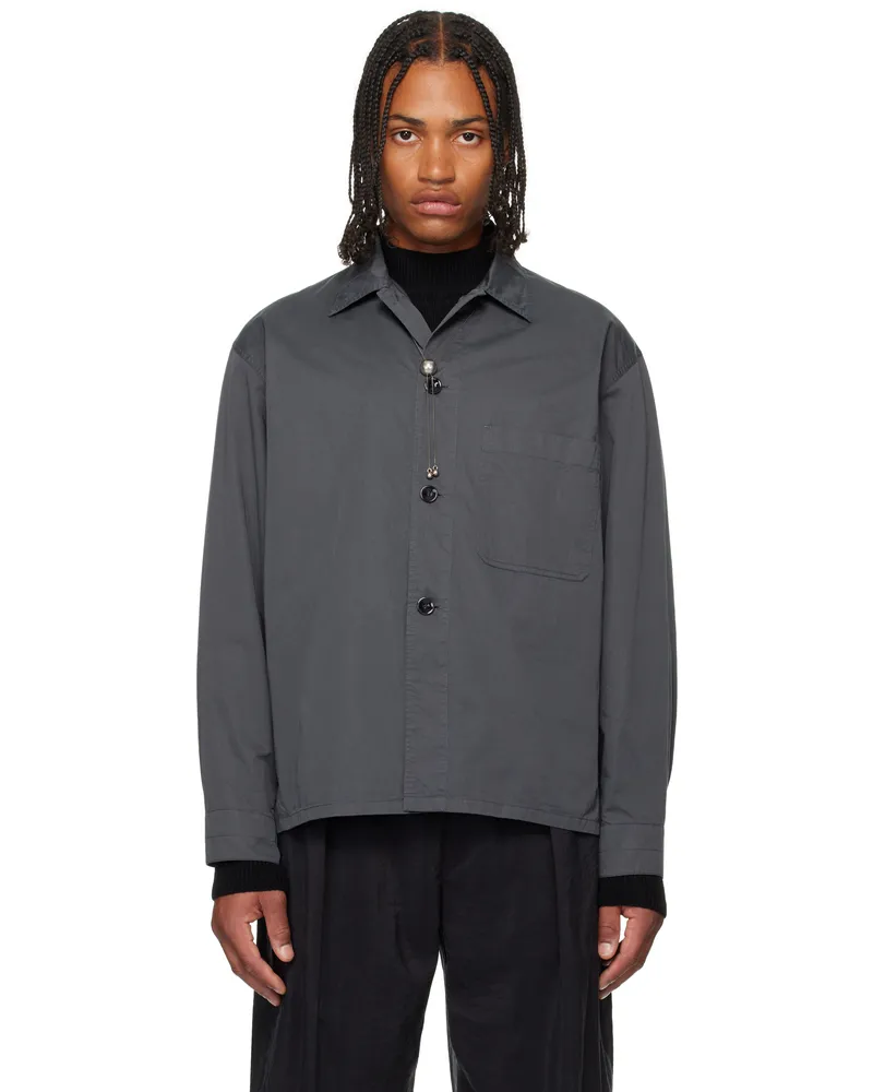 Christophe Lemaire Gray Pyjama Shirt Bk878