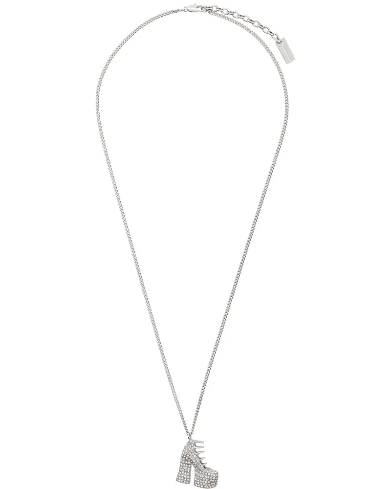 Marc Jacobs Silver 'The Kiki Ankle Boot' Necklace 059