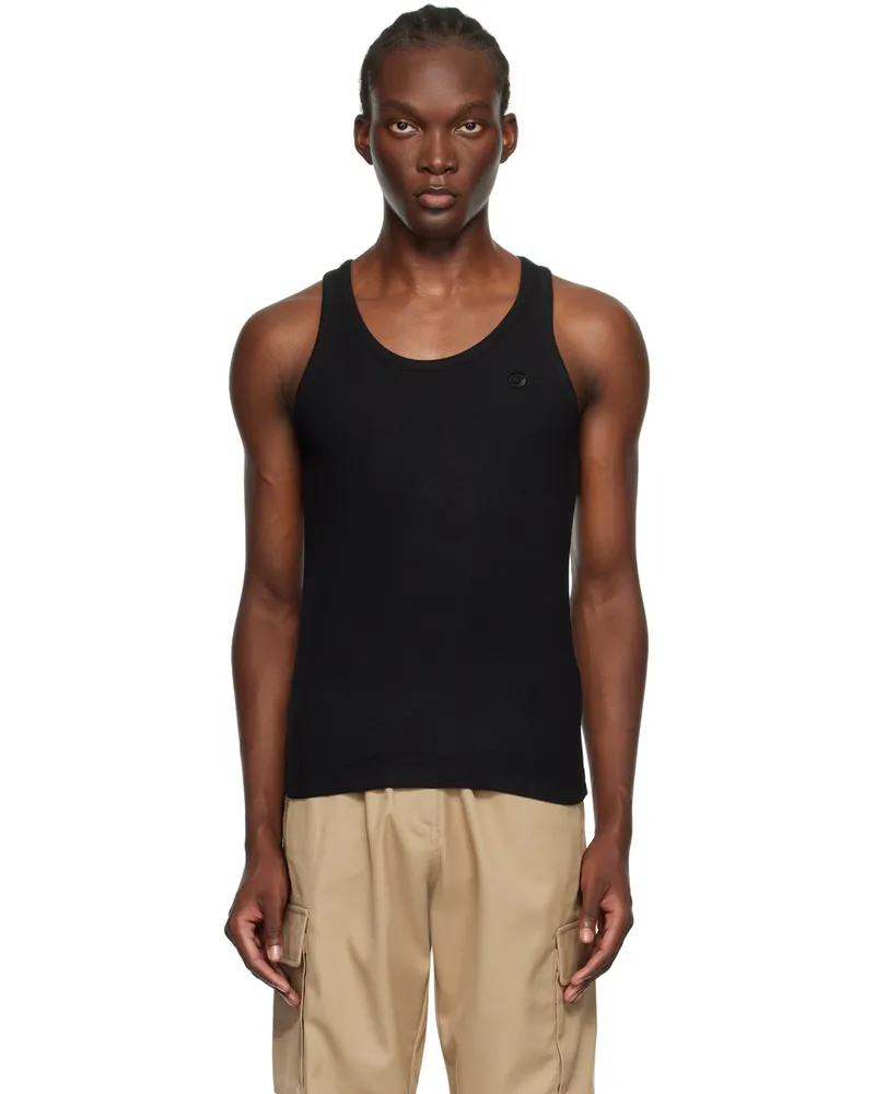 COPERNI Black Embroidered Logo Tank Top Black
