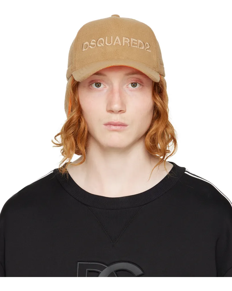 Dsquared2 Tan Wood Lover Cap 5127