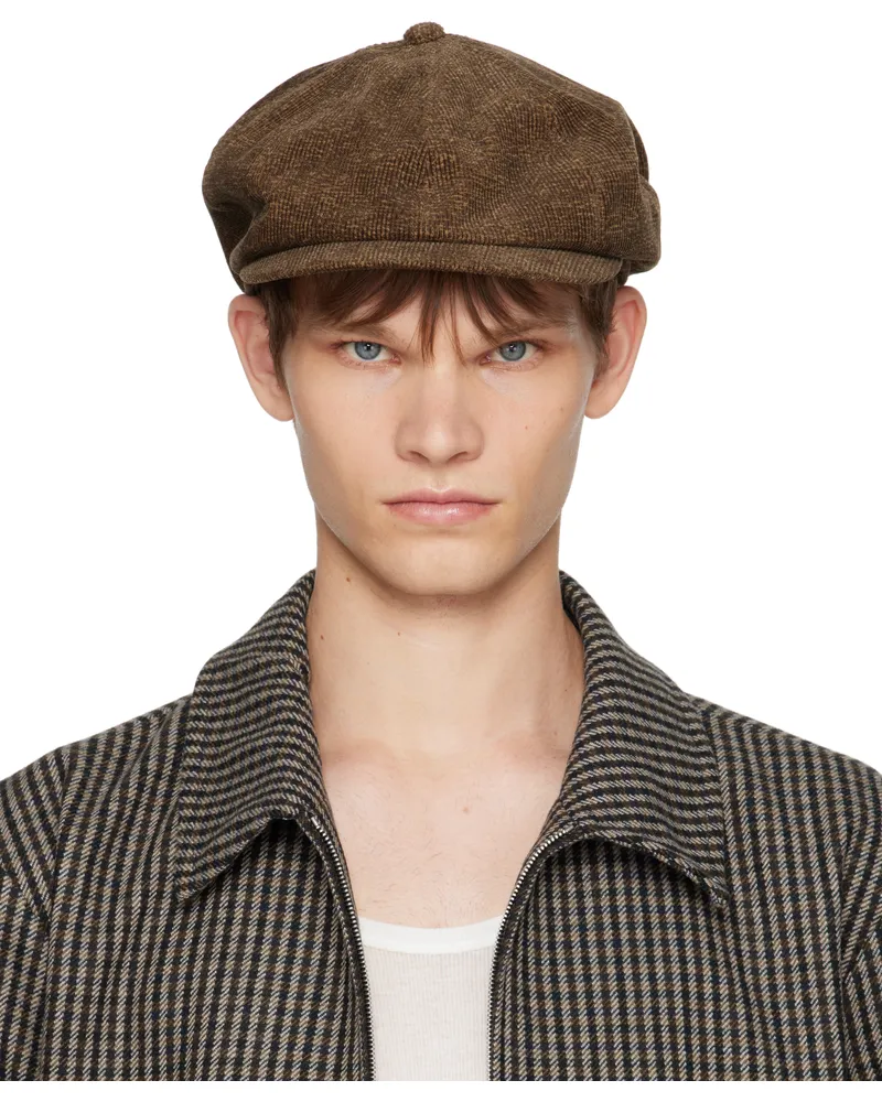 Taiga Takahashi Brown Lot. 006 Newsboy Cap Melange