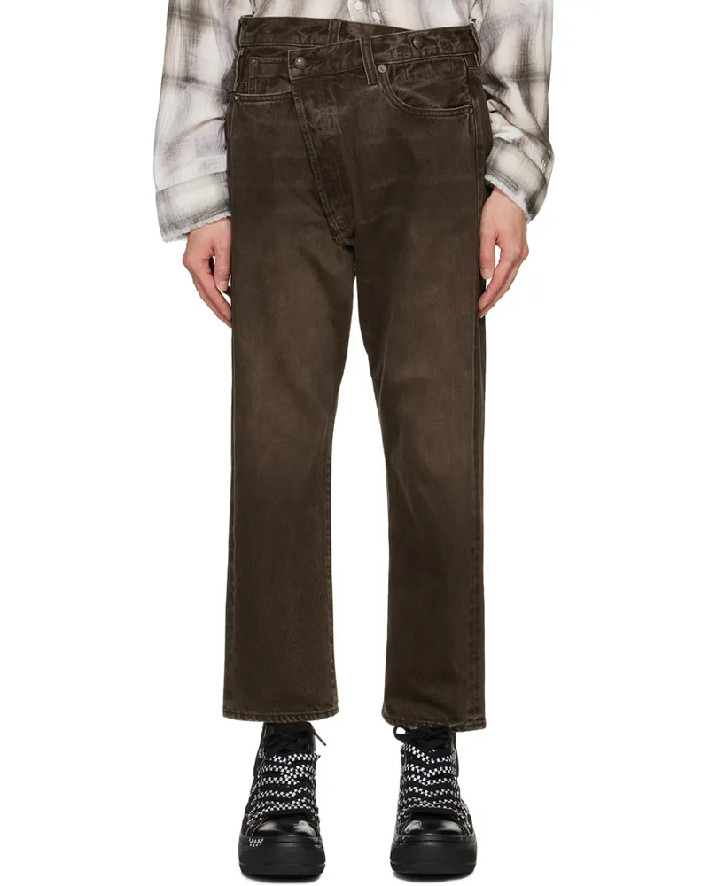 R13 Brown Crossover Jeans V