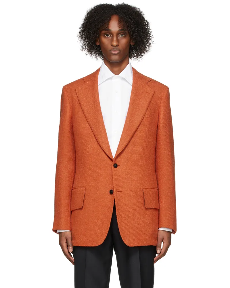 Factor's SSENSE Exclusive Orange Wool Blazer Orange