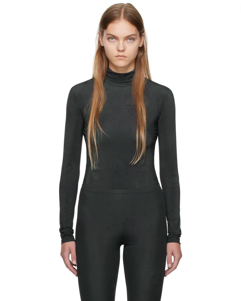 Maison Margiela Green & Black Printed Bodysuit 002s