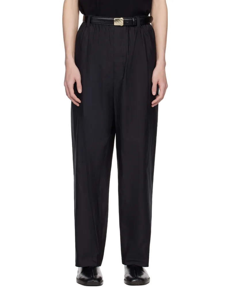Christophe Lemaire Black Relaxed Trousers Bk999
