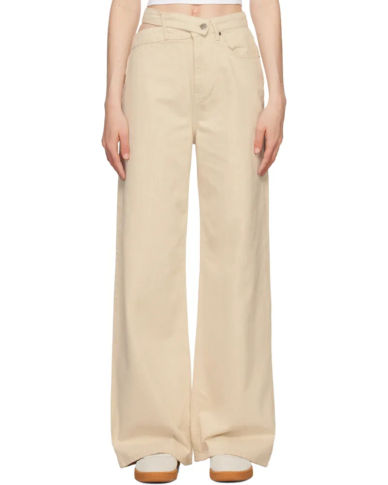ksubi Beige Dettached Jeans Ecru