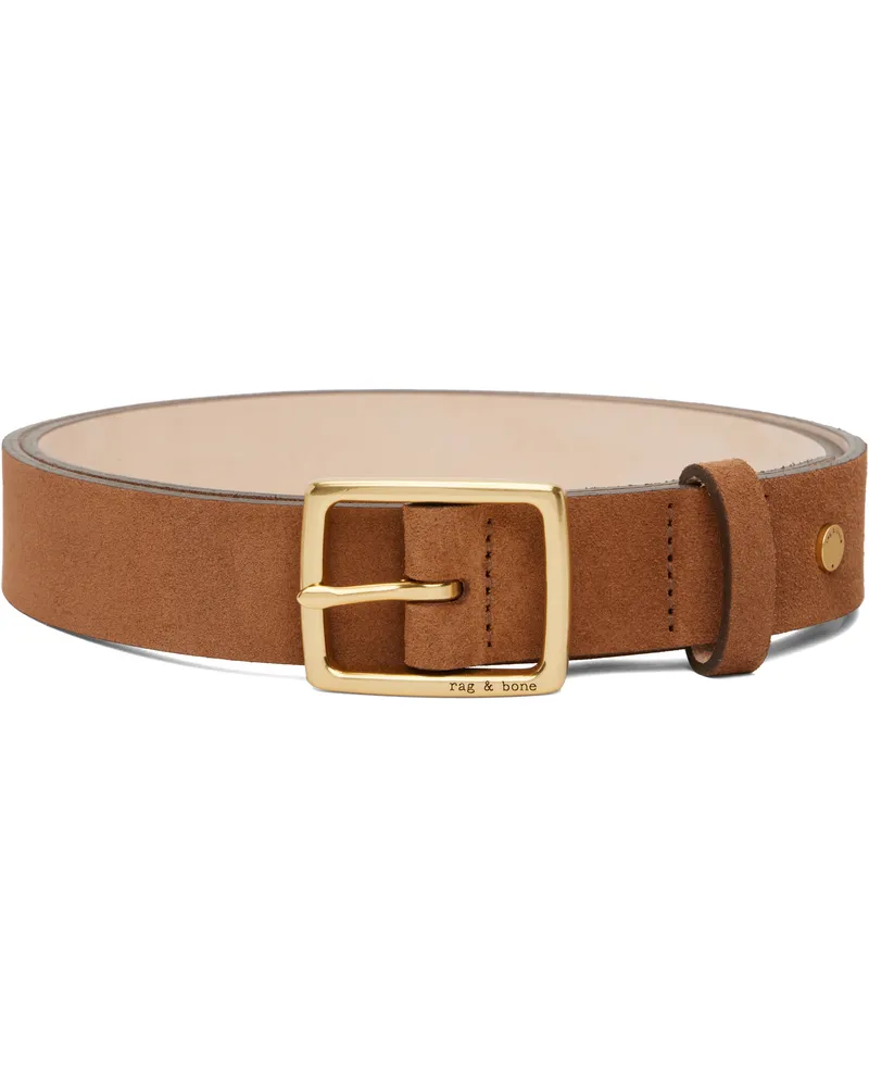 Rag & Bone Tan Boyfriend Suede Belt Pecansd
