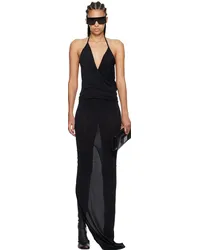 Rick Owens Lilies Black Rose Maxi Dress Black