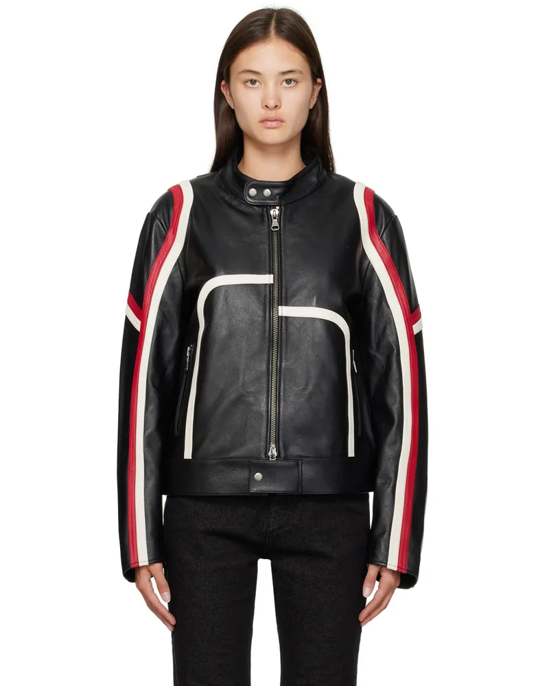 Andersson Bell Black Zip Leather Jacket Black