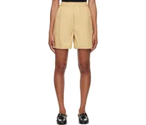 Beige Drawstring Shorts