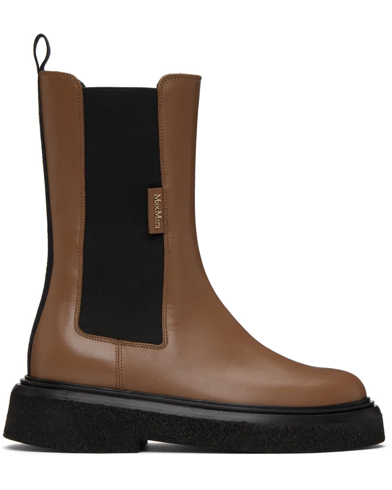 Max Mara Brown English Chelsea Boots 010