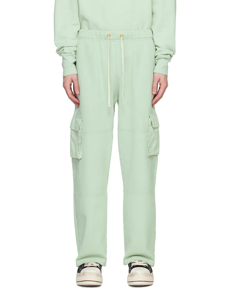 LES TIEN Green Drawstring Cargo Pants Mint